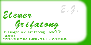 elemer grifatong business card